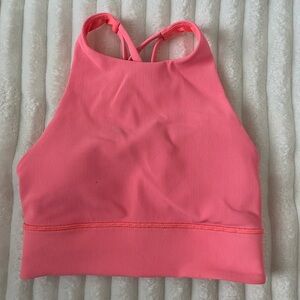 Lululemon Pink High-Neck Sports Bra